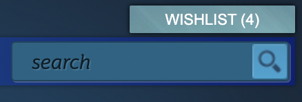 Screen shot of search function in Steam